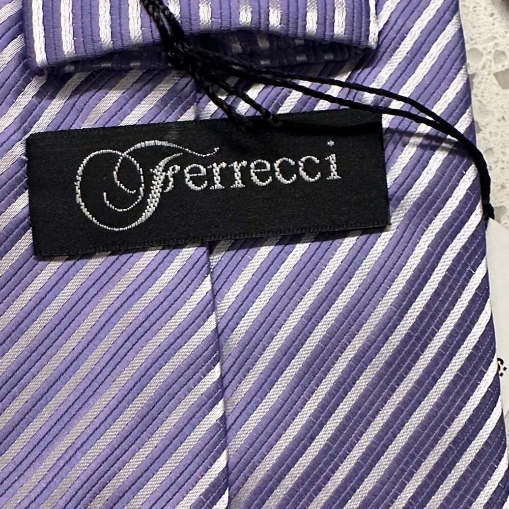 Men's Lavender Striped Tie NWT